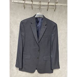Chaps Blazer Men 42R Blue Houndstooth Flannel Coat Jacket Ralph Lauren Luxury‎